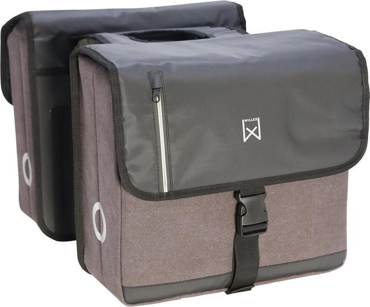 Willex Doppel Business Bag Grau/Black 40L (40 l, Gepäckträgertasche)