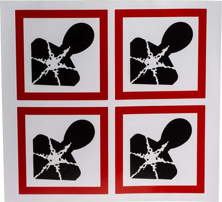 Actual product image Rs Pro Hazard Warning Label Glossy Polymer Vinyl Label Lettering English, 100mm x 100mm