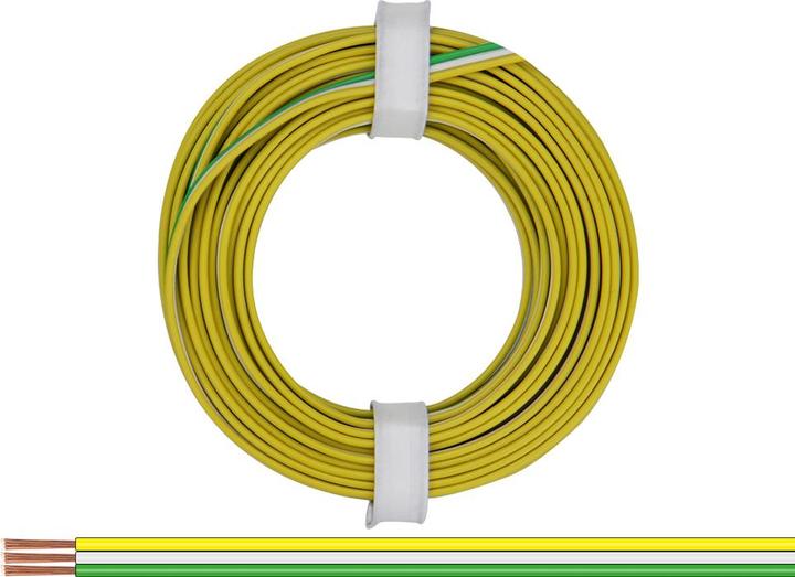 Actual product image Donau Electronics 325-354 Stranded wire 3 x 0.25 mm² yellow, white, green 5 m (5 m)