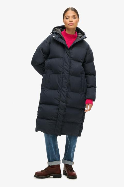 Produktbild Superdry Lange Daunenjacke mit Kapuze, Damen (XL)