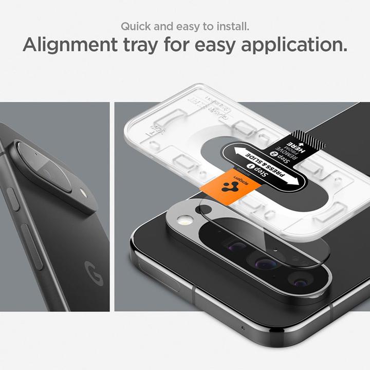 Produktbild Spigen EZ Fit Gehärtetes Glass Camera Protector Google Pixel 9 2-Pack (2 Stück, Google Pixel 9)