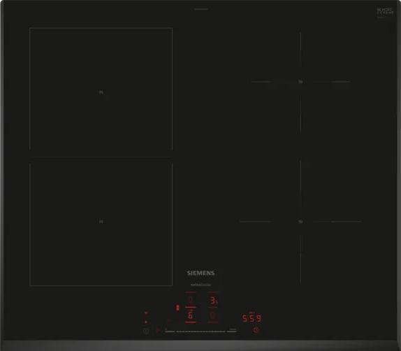 Produktbild Siemens iQ500, Induction hob, 60 cm, Black, surface mount without frame, ED651HSB1M