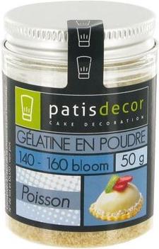 Image du produit Patisdécor Poudre de gélatine de poisson 200 Bloom (50g) (19.80 g)
