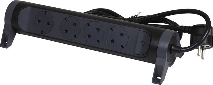 Legrand Multiprise pivotante 4x prise, 3m de câble noir 694537