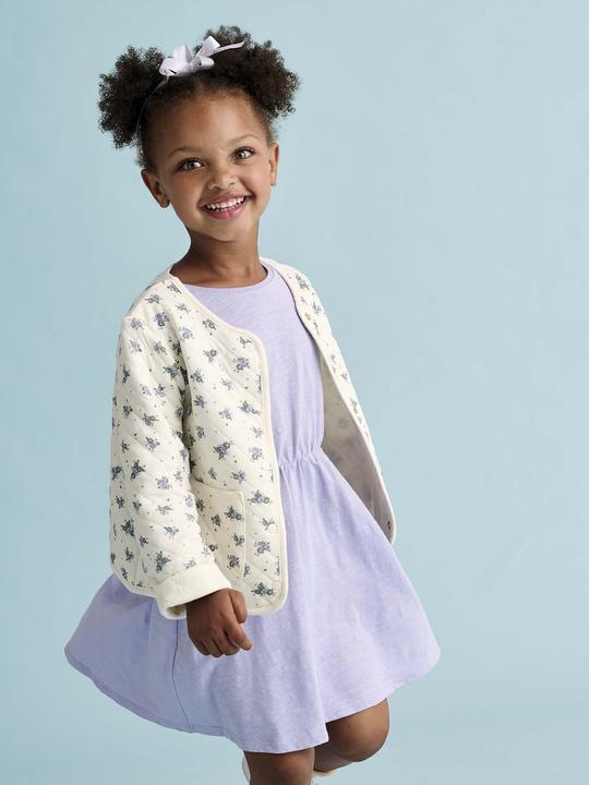 Produktbild Vertbaudet Mädchen-Set: Geblümte Jacke mit Steppnähten & Kleid (92)