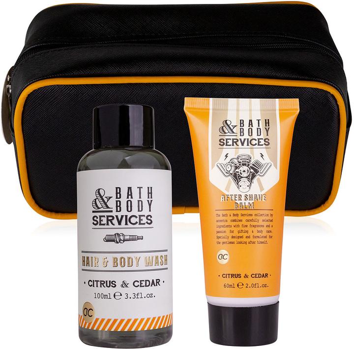 Image du produit Accentra Set de bain BATH & BODY SERVICES dans une trousse de toilette, comprenant 100 ml de gel douche, 60 (Set soin du corps)
