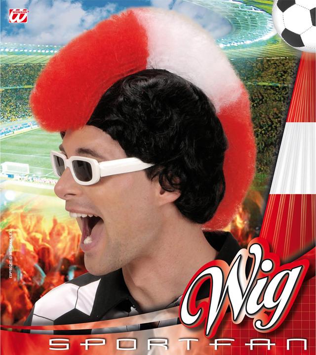 Image du produit Widmann FAN PERÜCKE ROT - WEIss - ROT in Box