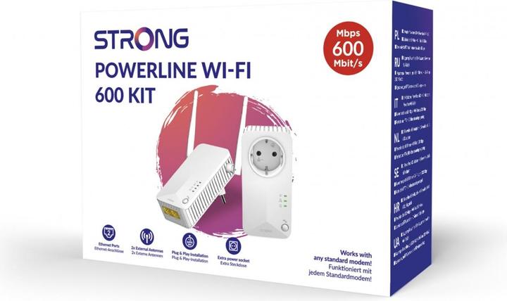 Productafbeelding Strong Powerline Wi-Fi 600 Kit EU V2 2-pak (600 Mbit/s)