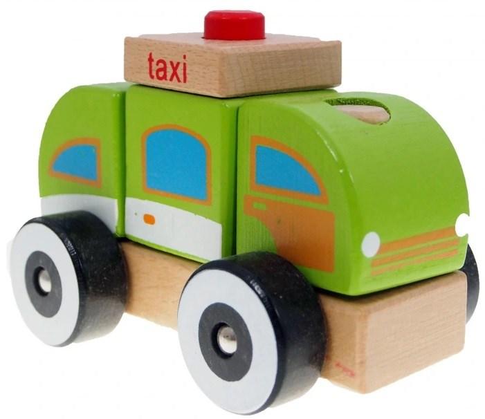 iBox Voiture de taxi en bois (W05C010)
