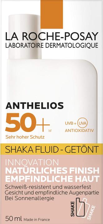Actual product image La Roche Posay Anthelios Shaka Fluid SPF 50+ tinted (50ml) (Sun cream face, SPF 50+, 50 ml, 76 g)