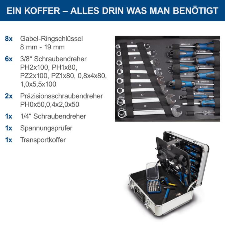Actual product image Scheppach Hand tool set TB150 in metal case 101 pcs. (101 pieces)