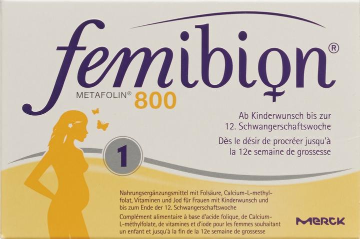 Produktbild Femibion 800 Folsäure plus (60 Stück, Tabletten, 58 g)