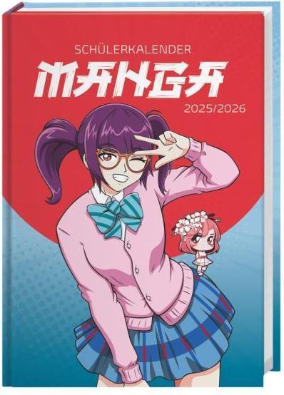 Actual product image Manga Schülerkalender A5 2025/2026 - 17 Monate ab August 2025 (A5, German)