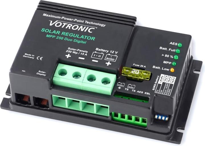 Votronic 1715 MPP 250 Duo Digital 15A 12V MPPT Solar-Laderegler für zwei Batterien