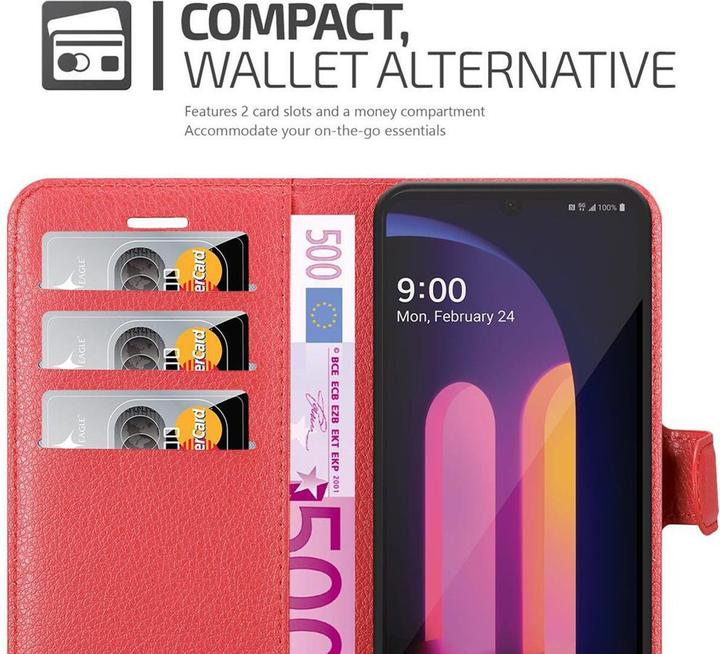 Produktbild Cadorabo Book mit Standfunktion Cover (LG V60 ThinQ 5G)