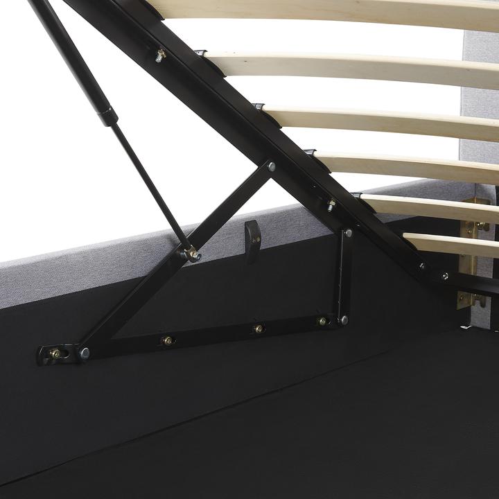 Immagine prodotto Beliani Letto imbottito grigio chiaro con rete pieghevole 160 x 200 cm DREUX (160 x 200 cm)