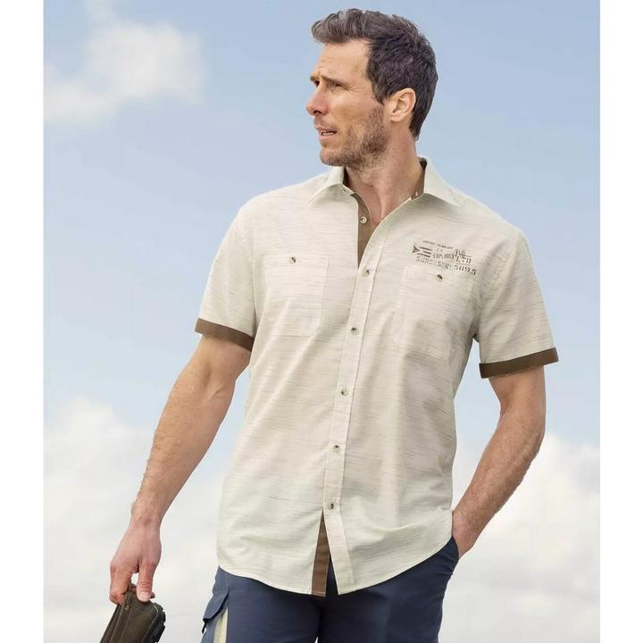 Produktbild Atlas For Men Hemd Sahara in geflammter Optik (XXL)