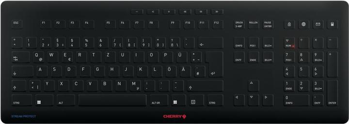 Actual product image CHERRY TAS STREAM PROTECT KEYBOARD Wireless DE-Layout bw (DE, Cable)