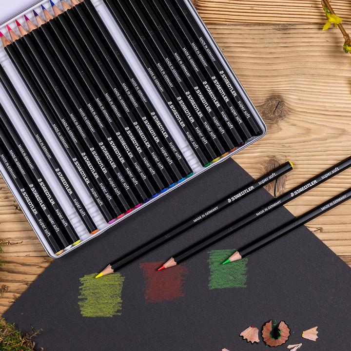 Image du produit Staedtler Stylo couleur très doux 149C, boîte métallique de 24 pièces, triée (12 couleurs, 24 x)