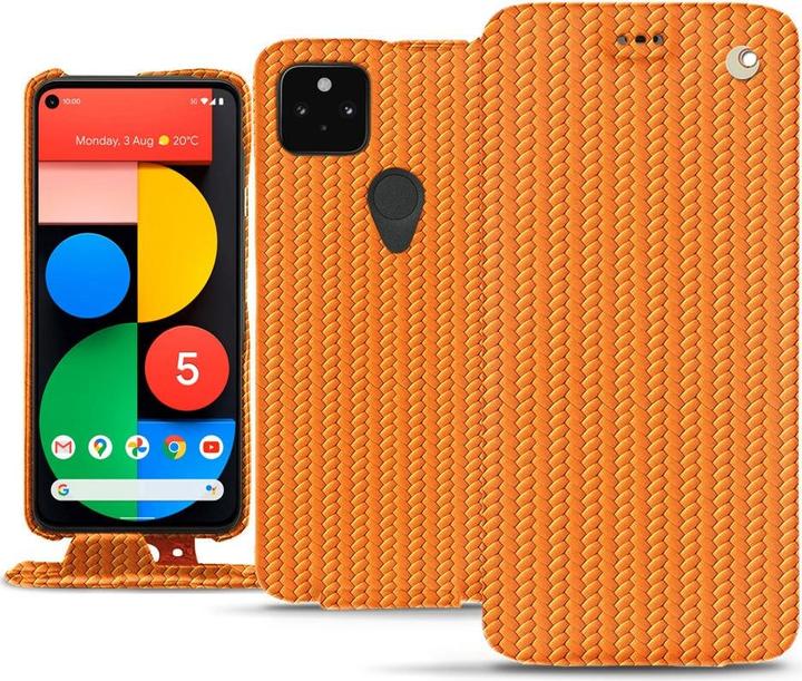 Actual product image Noreve Leather cover vertical (Google Pixel 5)