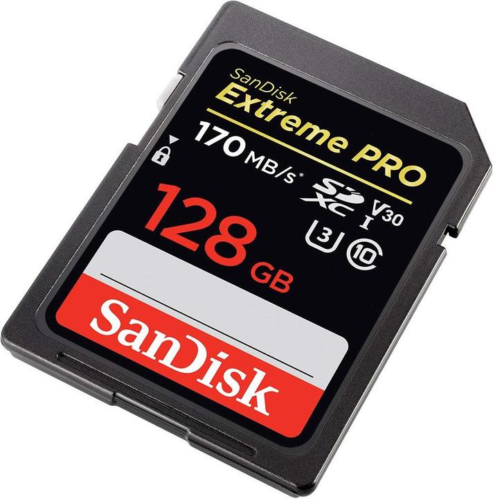 Actual product image SanDisk Extreme Pro (128 GB, SDXC, U3, UHS-I)