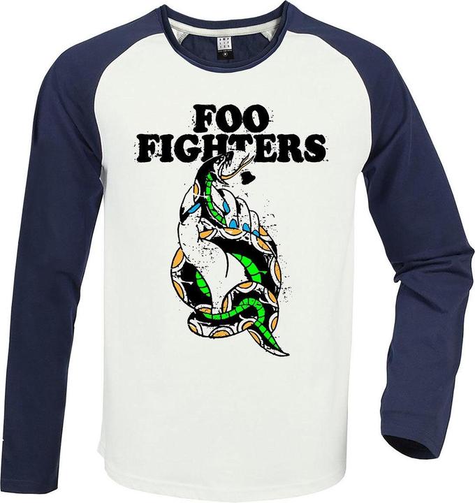 Immagine prodotto Amplified Snake Maglietta Foo Fighters Raglan a Maniche Lunghe Donna (M)