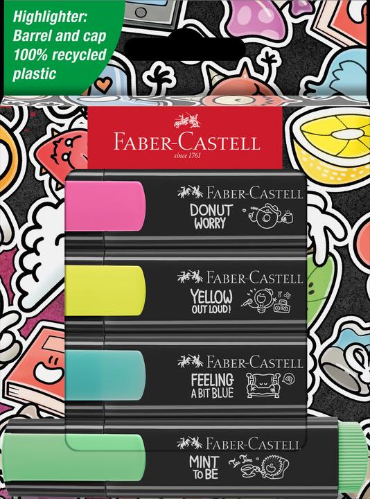 Actual product image Faber-Castell Highlighter 46 Graffiti (Neon Yellow, Neon Pink, Turquoise, Light green, 5 mm, 4 x)