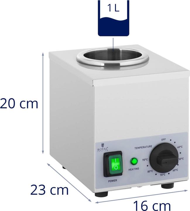 Produktbild Royal Catering Sossenwärmer Saucenwärmer 1 L Flasche Saucen warmhalten 40 - 90 °C 175 W