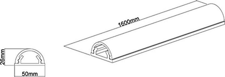 Produktbild Multibrackets MB Kabelkanal 50x1600, Alu, weiss/1387 (Kabelkanal, 160 cm)