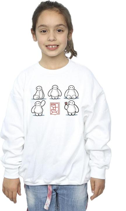 Actual product image Disney Girls Big Hero 6 Baymax Many Poses Sweatshirt (128)