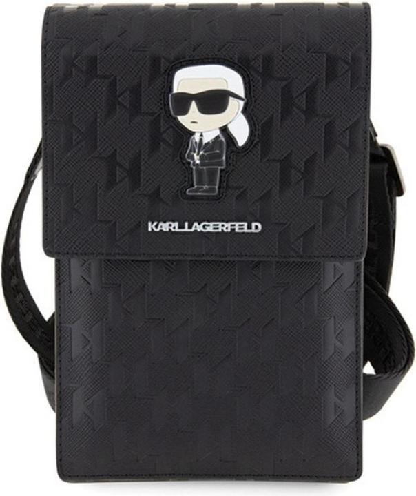 Actual product image Karl Lagerfeld Torebka KLWBSAKHPKK czarny/black Saffiano Monogram Ikonik
