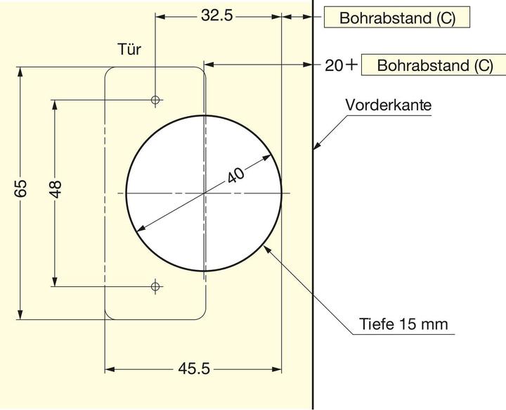 Image du produit LAMP® Charnière de meuble lourde 95°, butée centrale, avec ressort, noir