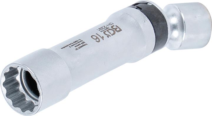 Produktbild BGS Zündkerzen-Gelenkeinsatz Zwölfkant mit Haltefeder Antrieb Innenvierkant 10 mm (3/8") SW 16 mm