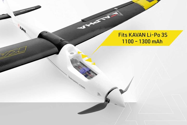 Produktbild Kavan alpha 1500 v2 rtf m2 schwarz epo mit t8fb fernsteuerung, lipo und ladegerät (Kunstflug)
