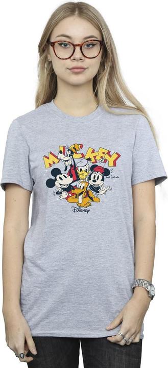 Actual product image Disney Womens/Ladies Mickey Mouse Group Cotton Boyfriend T-Shirt (L)