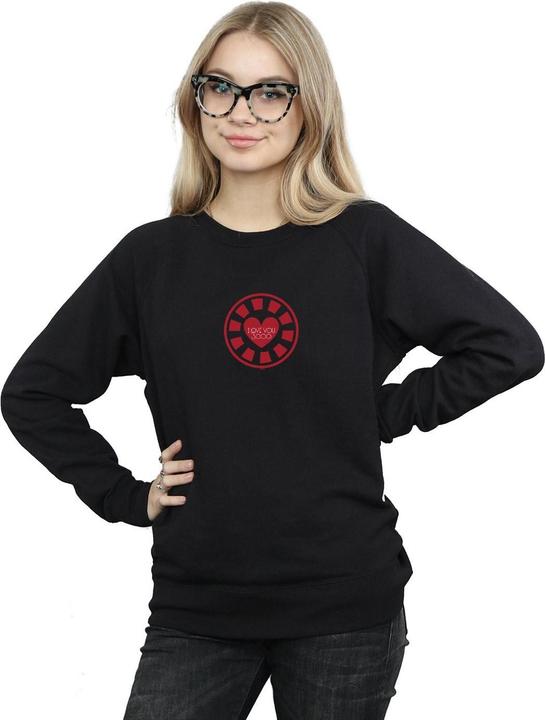 Actual product image Womens/Ladies Avengers Endgame I Love You 3000 Tony Stark Heart Sweatshirt (M)