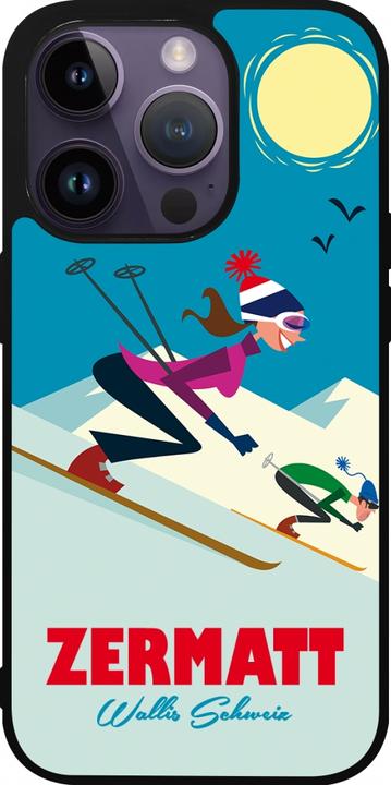 Produktbild PhoneLook Hülle Silikon schwarz Zermatt Ski Downhill (Apple iPhone 15 Pro)