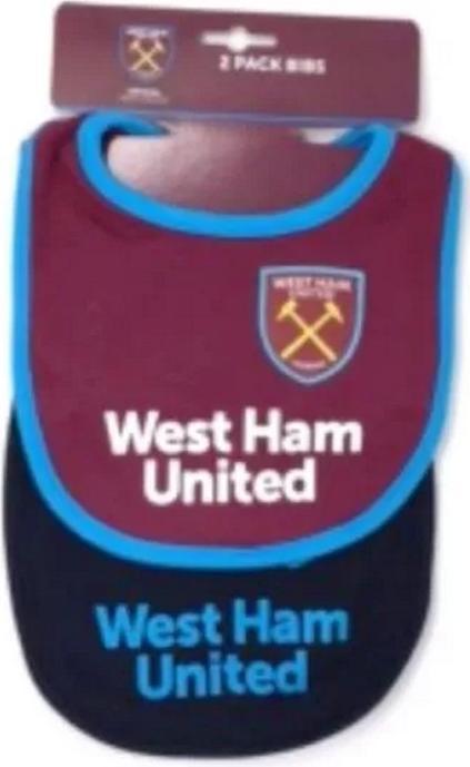 Produktbild West Ham United FC Baby Lätzchen 2erPack KontrastBesatz
