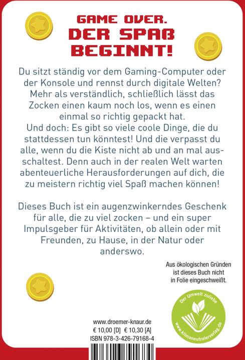Actual product image 100 Dinge, die du tun kannst, statt zu zocken (German, Ilka Heinemann, 2022)