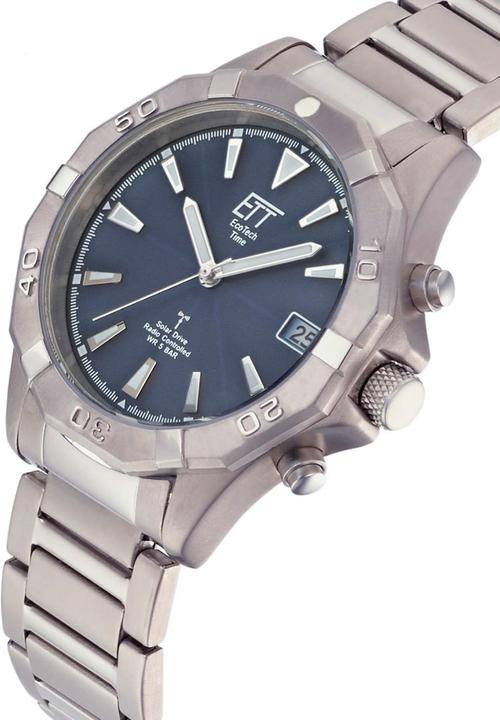 Immagine prodotto ETT EGT-11356-20M Orologio radiocomandato Solar Drive RC Alaska Orologio da uomo in titanio (Orologio radiocontrollato, 41 mm)