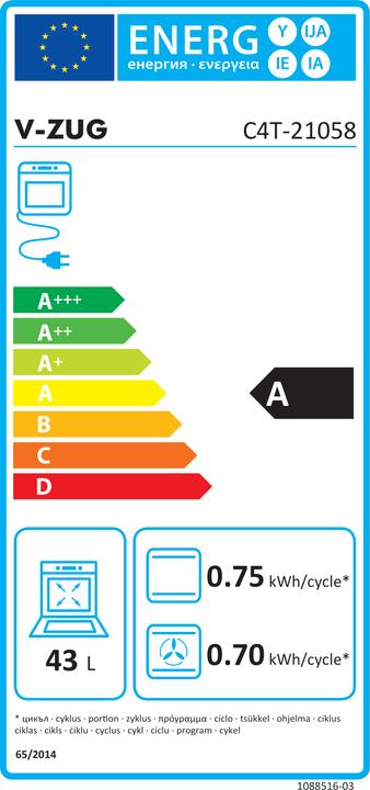 Energie-Label V-Zug 2105800004