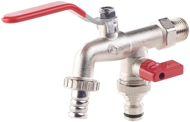 Immagine prodotto Royal Gardineer Doppio rubinetto dell'acqua (Distributore a 2 vie, 12.70 mm)