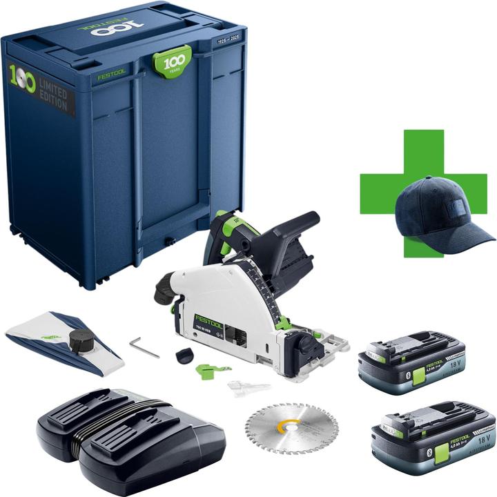 Immagine prodotto Festool TSC 55 KEB-Basic 100Y Limited Edition Akku Tauchsäge 18 / 36 V ( 2x 18 V ) 160 mm Brushless