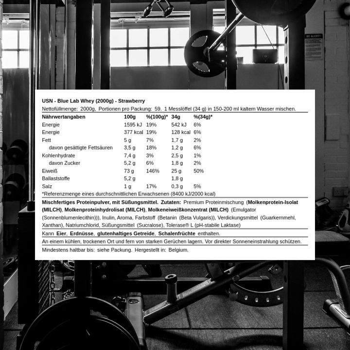 Produktbild USN Blue Lab 100% Whey Protein (Erdbeer, 1 Stk., 2000 g)