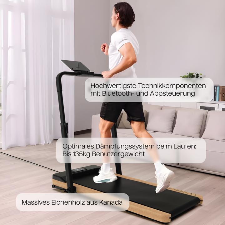 Actual product image Twheels WalkingPad Laufband aus Eichenholz