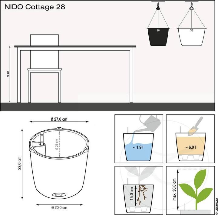 Produktbild Lechuza Nido Cottage (27 cm)