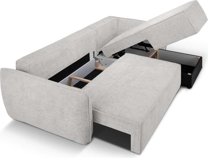 Actual product image Micadoni Right Corner Sofa With Bed Function And Box, "Kaelle", 4 Seats, 252x165x87Made in Europe (Corner sofa)