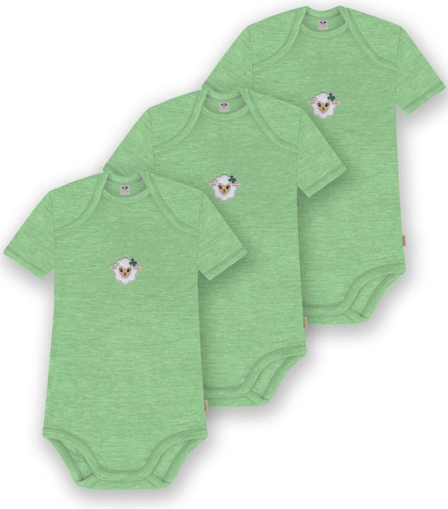Normani 3er Set Baby Merino Body Kurzarm „Tauranga" - 9291