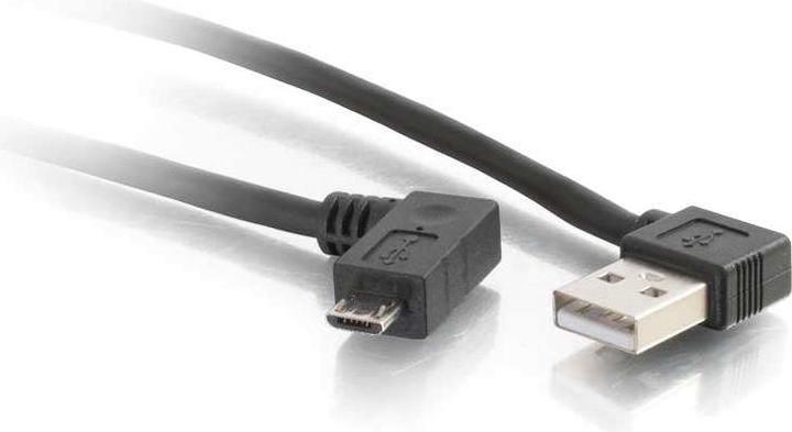 Produktbild C2G USB 2.0 A Right Angle to Micro-USB B (2 m, USB 2.0)