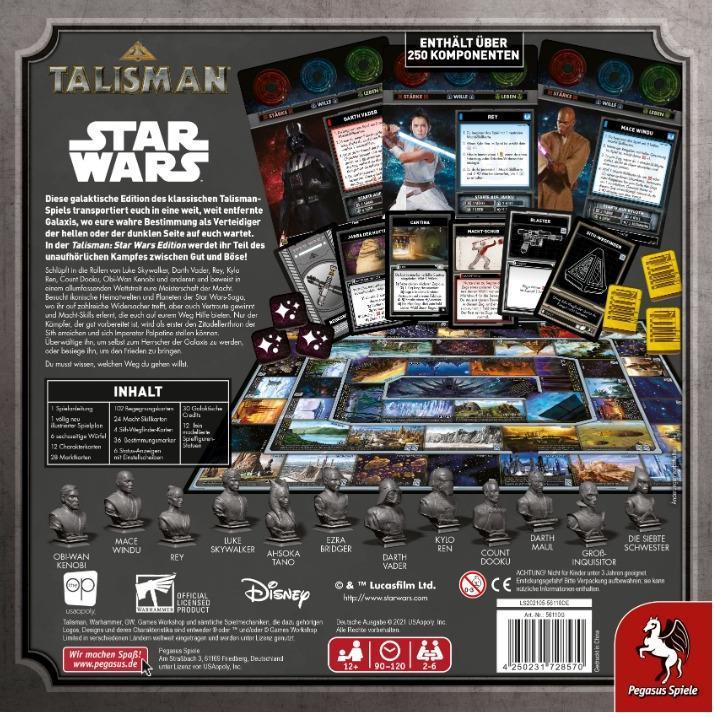 Immagine prodotto Pegasus 56110G - Talisman: Star Wars Edition, gioco da tavolo, 2-6 giocatori, età 12+ (edizione DE) (Tedesco)